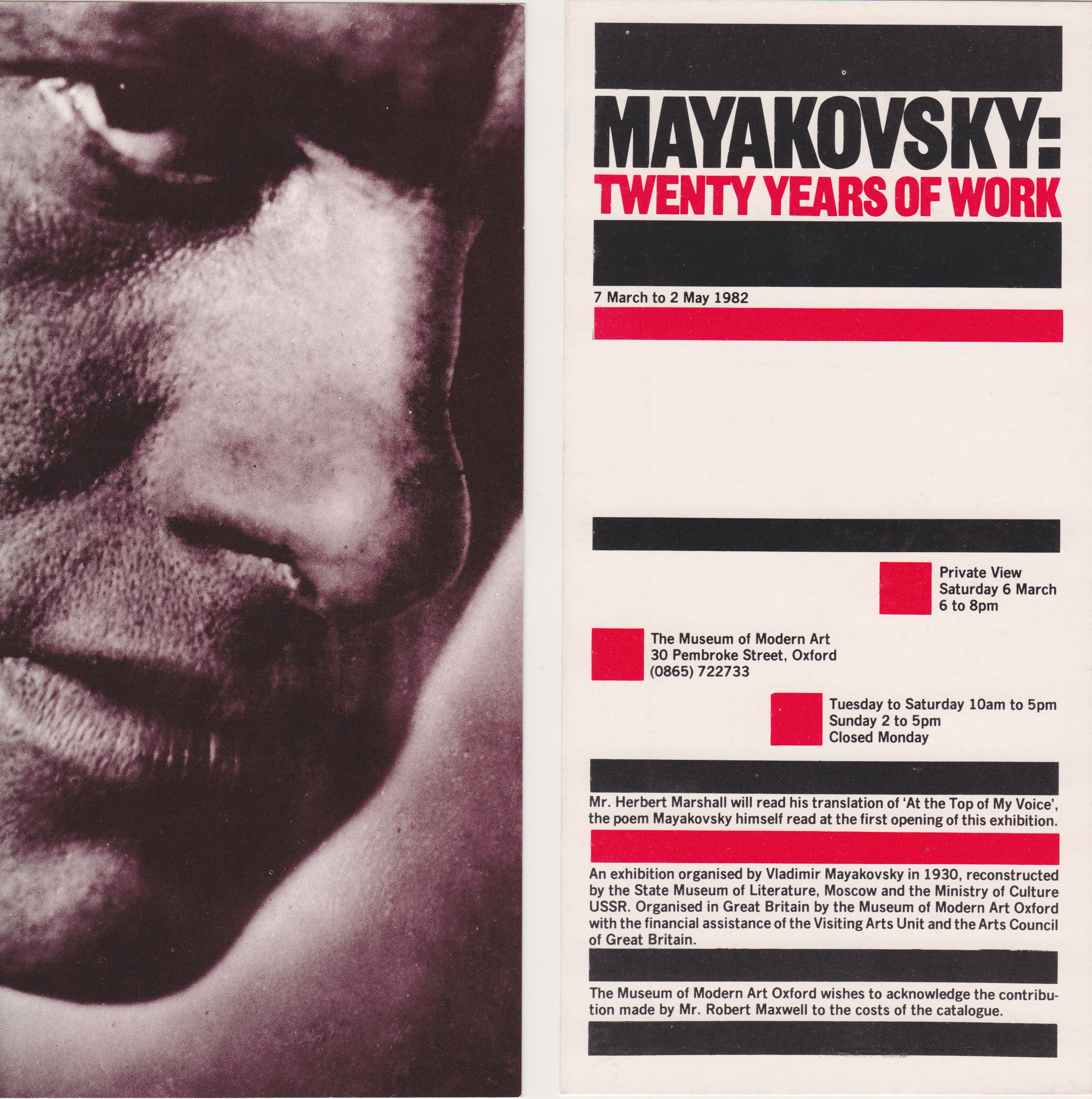 A Soviet exhibition of Vladimir Mayakovksky's work